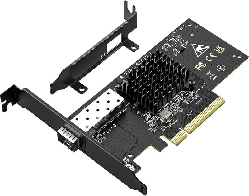 Vmin 10Gb SFP PCIe Netzwerk Karte mit Intel 82599 (X520-DA1) Controller, 10G Ethernet Adapter NIC mit Einem Einzelnen 10Gbps SFP+ Port, Kompatibel mit PCIe X8/X16, Unterstützung Windows/Linux/VMware - Image 1